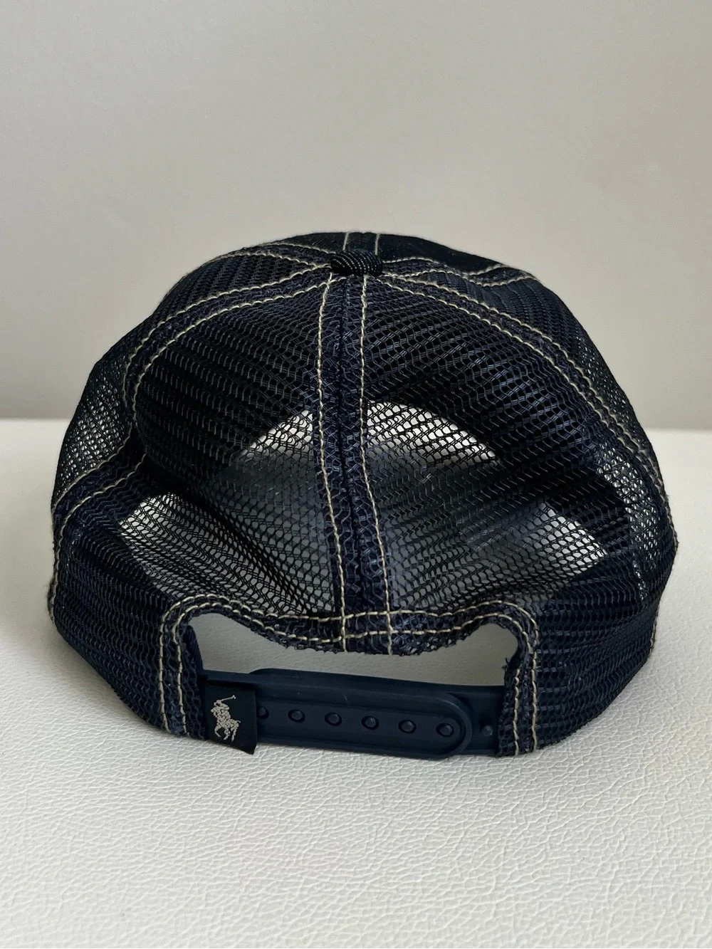 Ralph Lauren Dark Denim Baseball Cap with American Flag Patch O/S PRE-OWNED